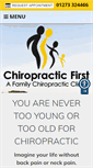 Mobile Screenshot of chiropracticfirst.co.uk