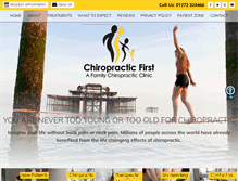 Tablet Screenshot of chiropracticfirst.co.uk